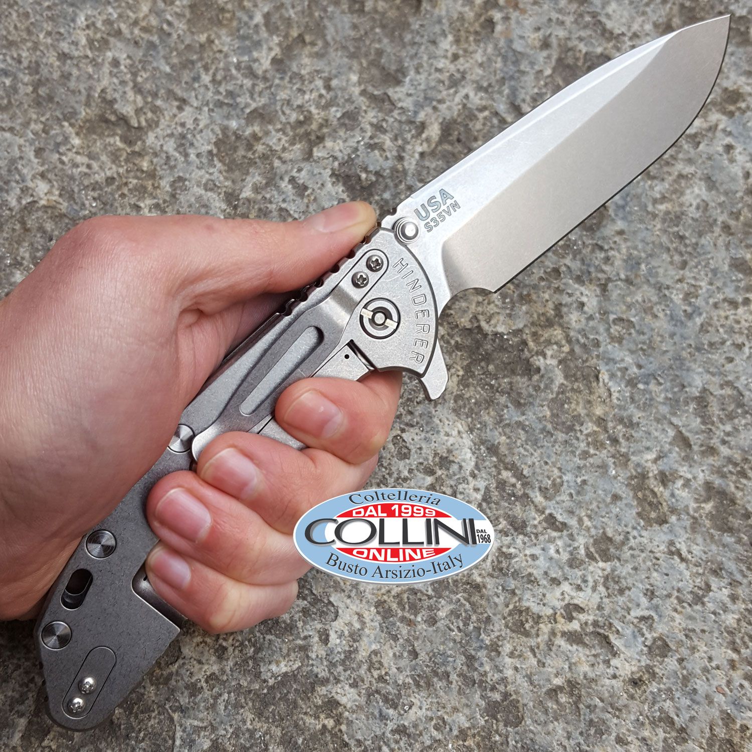 Rick Hinderer Knives XM24 Spearpoint 4.0" G10 coltello semi custom