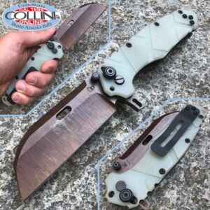 Wander Tactical - Hurricane Lava Flow Custom - Bronze Finish and G10 Giada - coltello chiudibile