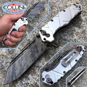 Wander Tactical - Hurricane Folder Black Blood custom - Alluminio Satinato - coltello chiudibile