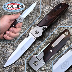 Robert Terzuola - ATCF knife Frame Lock - Fluted Rosewood - coltello custom