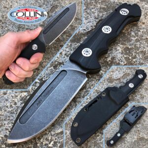 Andre De Villiers ADV - Harpoon Black Fixed knife - Black G10 - coltello