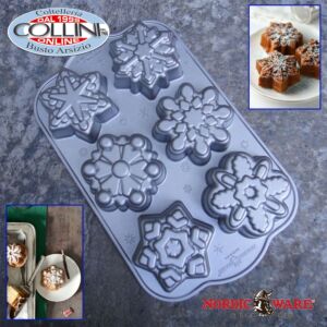 Nordic Ware - Stampo Frozen Snowflake 6 monoporzioni - Cakelet Pan