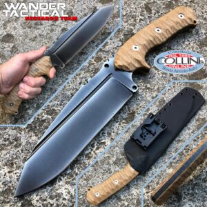 Wander Tactical - Smilodon Iron Washed and Brown Micarta - coltello artigianale