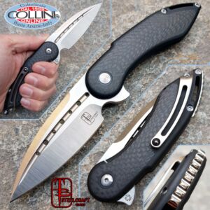 Begg Knives - Mini Glimpse Frame Lock Carbon Fiber Inlays - Steelcraft - Coltello