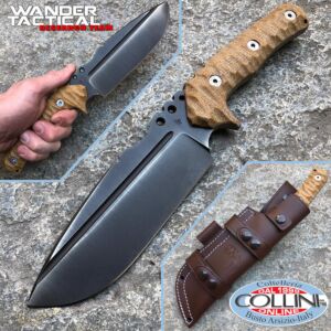 Wander Tactical - Uro - Iron Washed and Brown Micarta - coltello custom