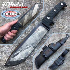 Wander Tactical - Dimorphodon knife - Raw Finish Camo & Black Micarta - coltello