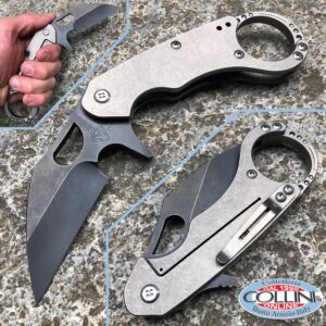 Medford Knife and Tools - Burung Black Karambit knife - Gray Titanium Handle - coltelli