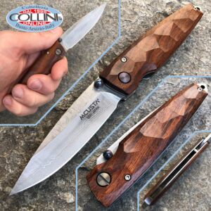 Mcusta - Tsuchi Damascus knife - Shinra Iron Wood - MC-0077DI - coltello
