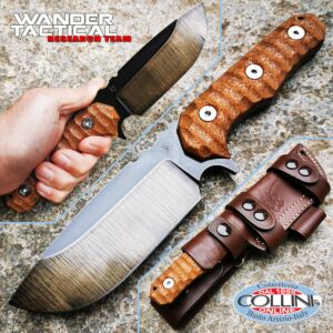 Wander Tactical - Lynx - Raw Dual Tone & Micarta Desert - coltello custom