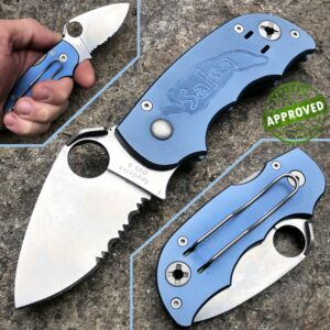 Spyderco - Salsa knife - Alluminium blue - USATO - C135GP coltello