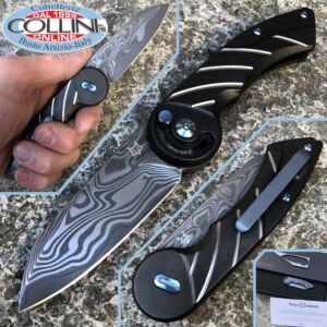 Fox - Radius knife by D. Simonutti - Limited Edition Damascus & Black PVD Titanium - FX-550DTI - coltello
