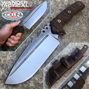 Wander Tactical - Uro knife - SanMai V-Toku2 & Brown Micarta - coltello custom