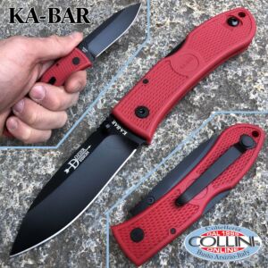 Ka-Bar - Dozier Folding Hunter knife 4062RD - Red Zytel Handle - coltello