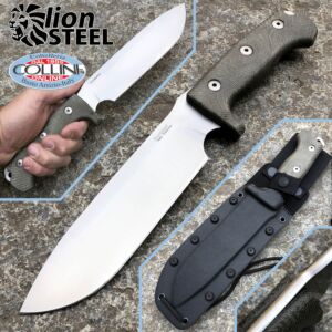 Lionsteel - M7 Knife Satinato - Green Canvas Micarta - M7CVG - coltello