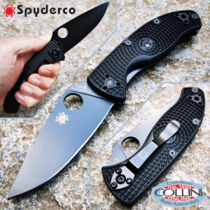 Spyderco - Tenacious Lightweight Knife - Black Plain - C122PBBK - coltello