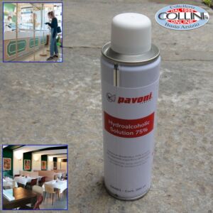 Pavoni - Soluzione spray idroalcolica 75% per indumenti, superfici e strumenti.