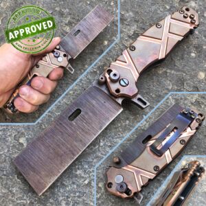 Wander Tactical - Franken Raw Redsun Knife - copper - COLLEZIONE PRIVATA - custom knife