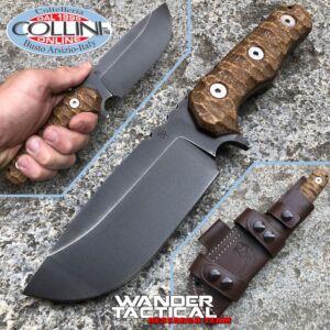 Wander Tactical - Lynx knife Iron Washed & Micarta Desert - coltello custom