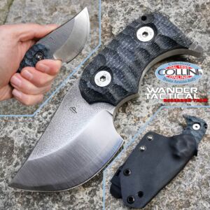 Wander Tactical - Tryceratops knife Clip Point - SanMai V-Toku2 & Black Micarta - coltello custom
