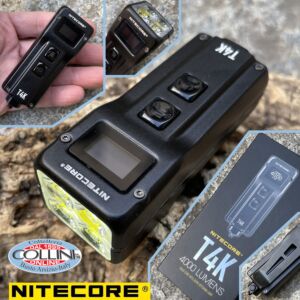 Nitecore - T4K - Portachiavi Ricaricabile USB - 4000 lumens e 209 metri - Torcia Led