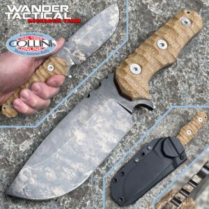 Wander Tactical - Lynx knife - Marble & Brown Micarta - coltello custom