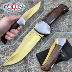 Fox - Forest outdoor knife 577T in pakkawood e rivestimento in titanio - 11cm - coltello vintage