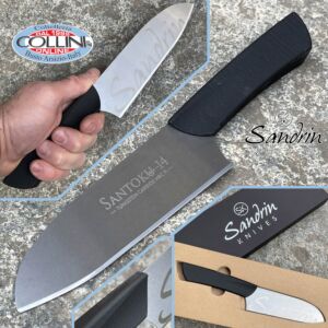 Sandrin knives - Santoku Kitchen Knife - Tungsten Carbide Blade - 14 cm - coltello cucina