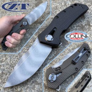 Zero Tolerance - Tigerstripe BlackWash Flipper Frame Lock Knife - Titanium - 0308BLKTS - coltello