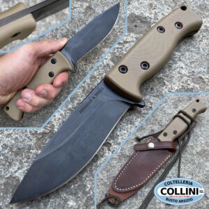 Abraham And Moses - AM-1 Bushcraft Knife with Leather Sheath - AM1 - coltello