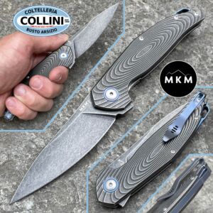 MKM - Goccia Flipper Knife by Jens Anso - Dark Stonewashed Titanium - MK-GC-TDSW - coltello