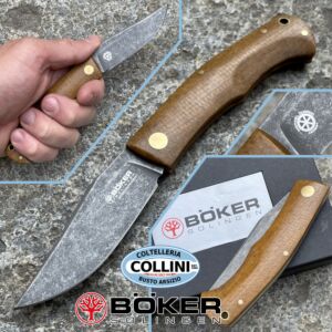 Boker - Boxer Slipjoint EDC by Raphael Durand - Brown Micarta - 111029 - coltello