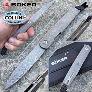 Boker Plus - LRF Damascus knife e Titanio by Kansei Matsuno - 01BO174DAM - coltello chiudibile