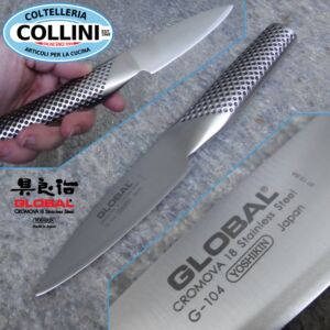 Global knives - G104 - Paring  Knife - 10 cm - coltello spelucchino dritto