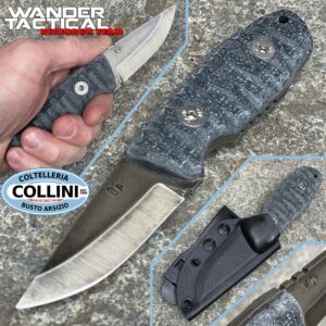 Wander Tactical - Menoceras - D2 steel - Iron Wash & Black Micarta - coltello custom