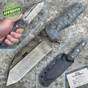 Wander Tactical - Hurricane Limited Knife - Icebrush & Black Micarta - coltello custom