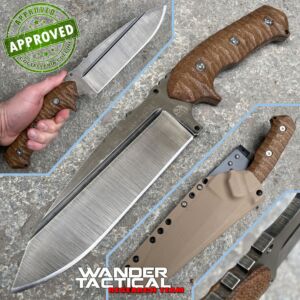 Wander Tactical - Smilodon knife Raw Finish - Brown Micarta - COLLEZIONE PRIVATA - coltello artigianale