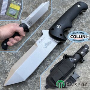 Maserin - Diceros Knife by Davide Bomben - G10 Nero - 925/G10N - coltello