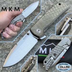 MKM - Maximo Flipper Knife Design by Bob Terzuola - Micarta Verde - MK-MM-GCT - coltello