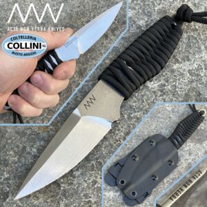 Acta Non Verba - P100 Knife - Stonewashed Sleipner - Black Paracord - coltello