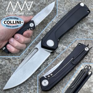 Acta Non Verba - Z200 Knife - Stonewashed Sleipner - Black Aluminum - coltello