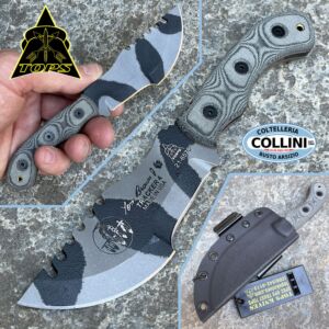 Tops - Mini Tom Brown Tracker knife #4 - Camo 1095 - TBT-040-CAMO - coltello
