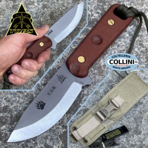 Tops - C.U.B. Compact Utility Blade knife - Tan Micarta - Coltello