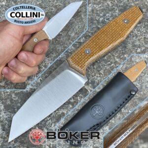 Boker - Daily Knives AK1 Reverse Tanto Mustard Micarta - 123502 - coltello