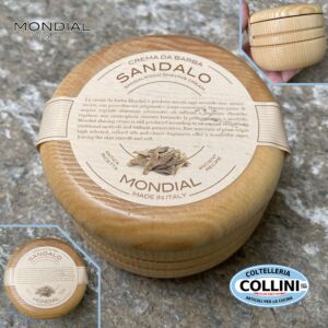 Mondial - Crema da Barba Sandalo con ciotola in legno 150 ml - Made in Italy - CL150