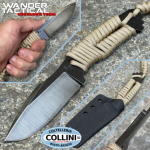 Wander Tactical - Raptor Raw Finish knife - Desert Paracord - coltello artigianale