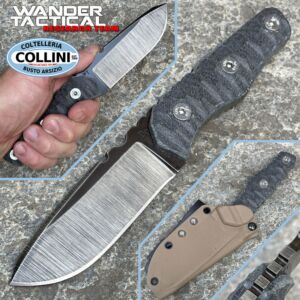 Wander Tactical - Scrambler knife DT - Raw Finish & Black Micarta - coltello artigianale