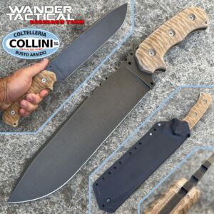 Wander Tactical - Godfather Clip knife - Raw Finish & Brown Micarta - coltello custom