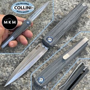 MKM - Flame Light Flipper Knife by Zieba - Green Micarta - FL02L-GC - coltello