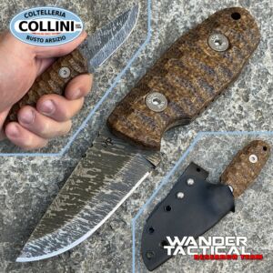 Wander Tactical - Menoceras knife - Stone Edge & Brown Micarta - coltello custom