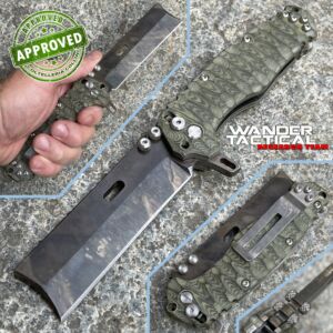 Wander Tactical - Franken Folder - Black Blood Razor & Micarta - Limited Edition - COLLEZIONE PRIVATA - coltello